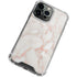 Rose Gold Marble iPhone 15 Pro Clear Case